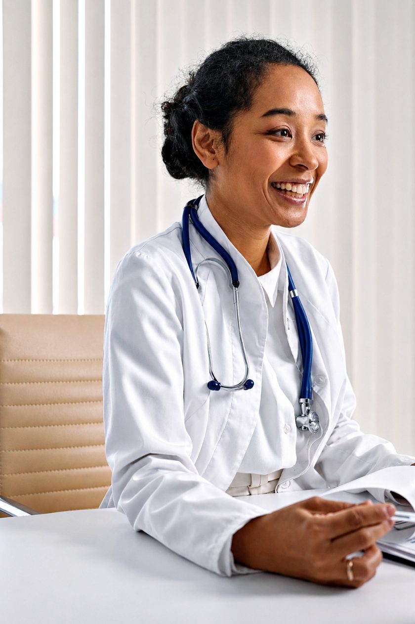 Physician consulting with a colleague